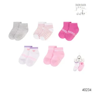 DuckDuck Goose 5Pairs Anti Skid Crew Socks Cotton (China)
