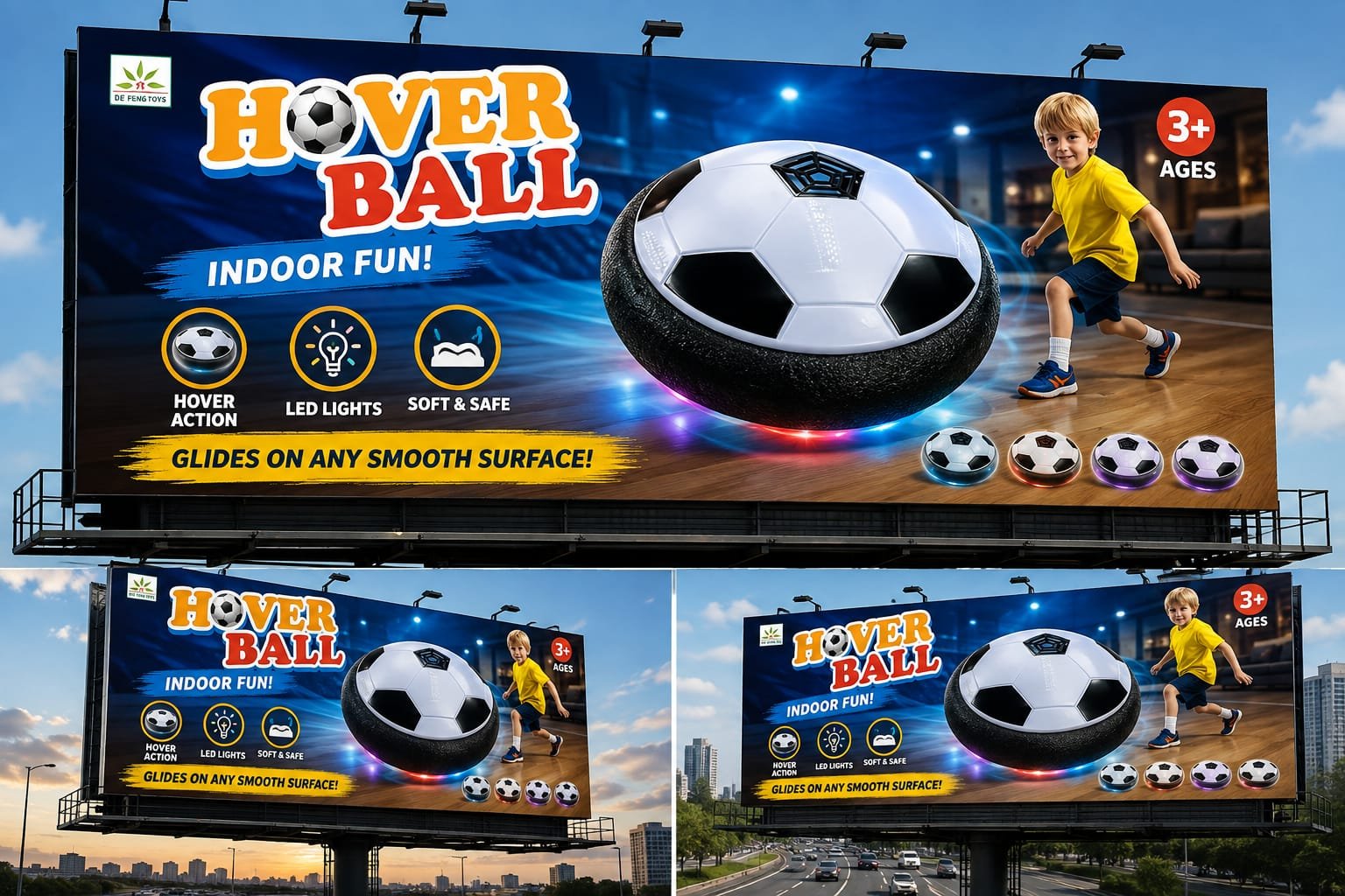 Magic Air Power Hover Soccer Ball with LED Lights Training Football Game Indoor Outdoor Toys Gifts for Kids Boys Girls - Image 3